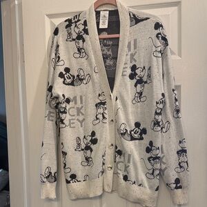 Disney Mickey Mouse Men's Cardigan - Black and White